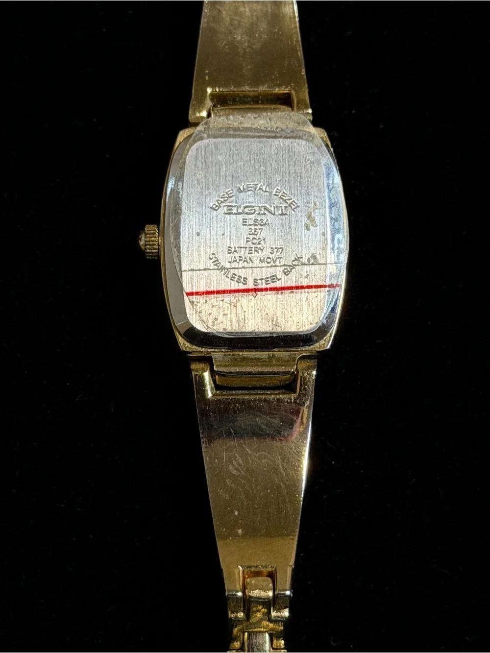 Elgin II Women's Gold-Tone Crystal Accent Bracelet Watch